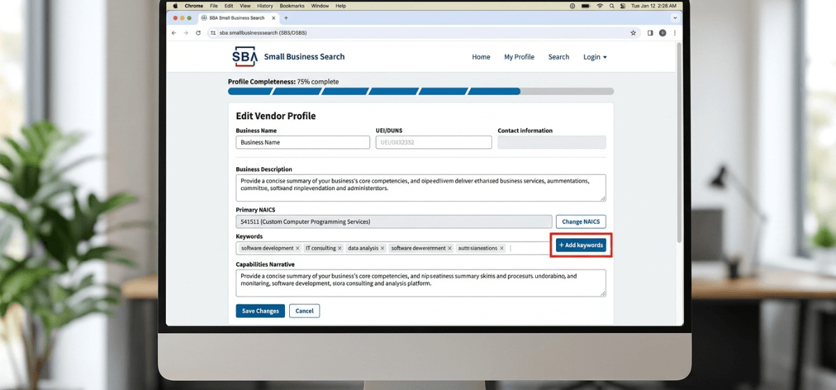 Federal-buyer-vendor-search-results-SAM-small-business-profile-found