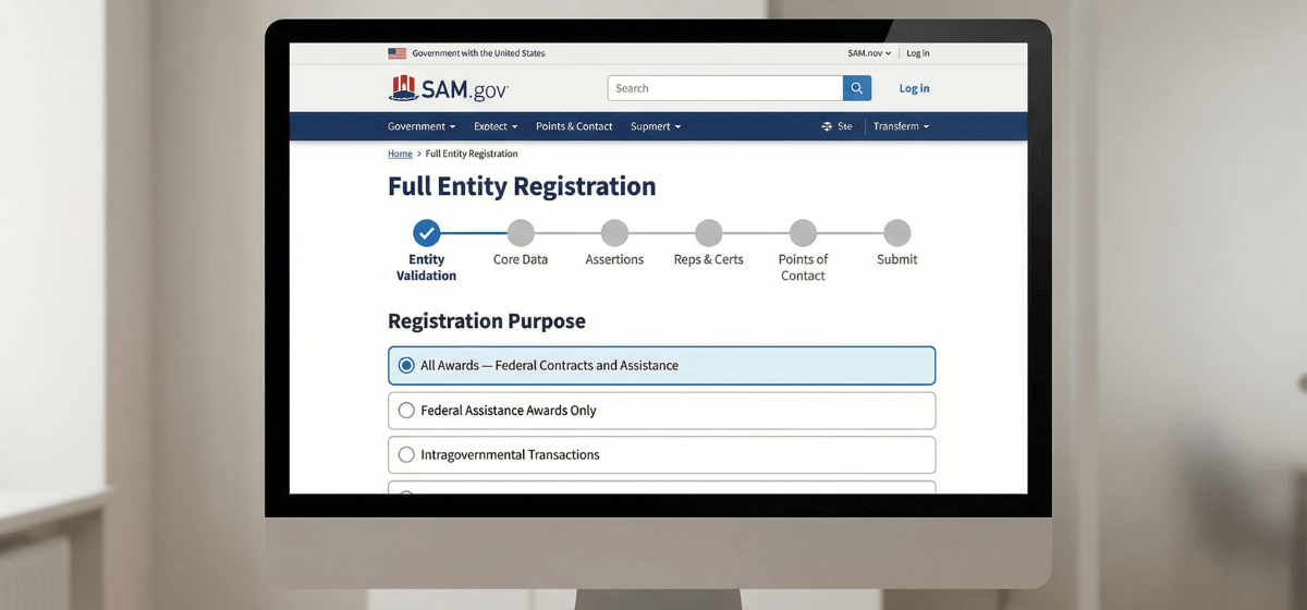 SAM-gov-full-entity-registration-workflow-start-purpose-options-registration-path-selected