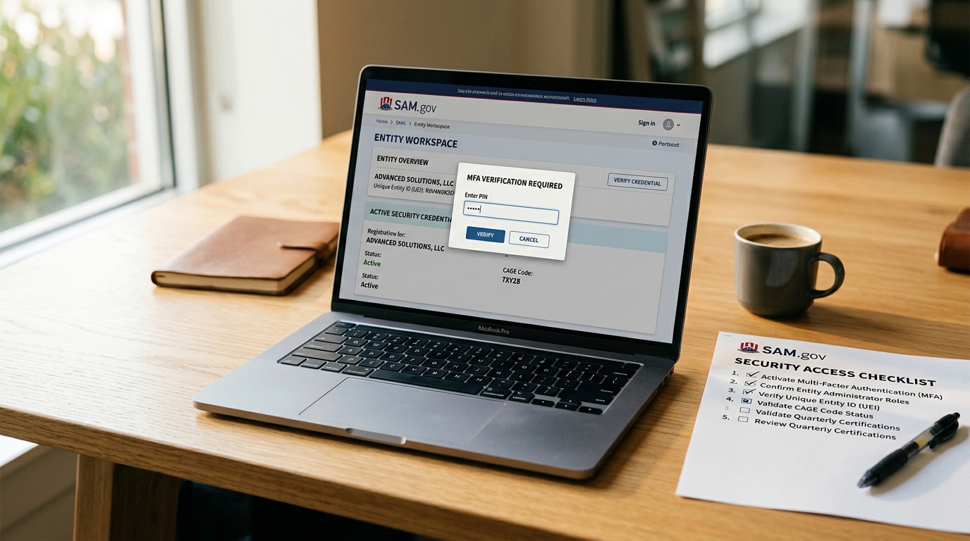 SAM-gov-MPIN-credential-entity-record-banking-access-laptop