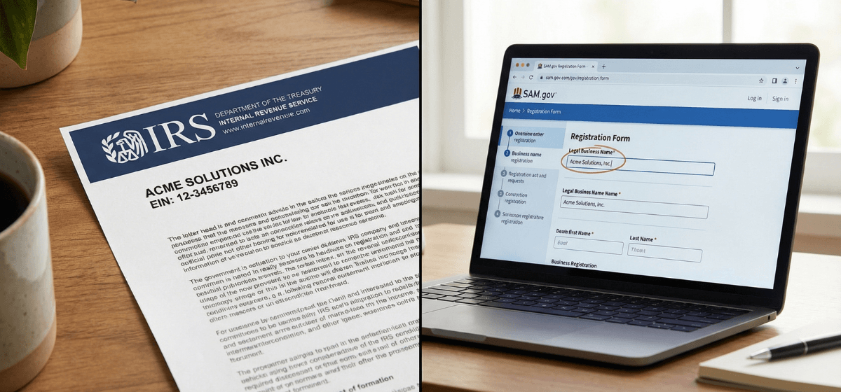 IRS-EIN-confirmation-letter-SAM-gov-legal-name-entry-field-name-formatting-mismatch